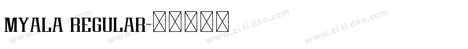 myala regular字体转换
